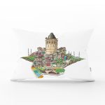 - Rh-Dik-132-Gorsel1 - Realhomes Galata Kulesi Dijital Baskılı Dekoratif Dikdörtgen Yastık Kırlent Kılıfı Realhomes