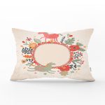Modern Çiçek Desen Dijital Baskılı Dekoratif Dikdörtgen Yastık Kırlent Kılıfı Realhomes