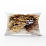 - Rh-Dik-149-Gorsel1 - Realhomes Aslan ve Yavrusu Dijital Baskılı Dekoratif Dikdörtgen Yastık Kırlent Kılıfı Realhomes