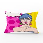 Pop Art Dijital Baskılı Dekoratif Dikdörtgen Yastık Kırlent Kılıfı Realhomes