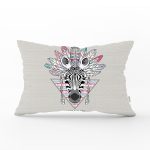 Zebra Desen Dijital Baskılı Dekoratif Dikdörtgen Yastık Kırlent Kılıfı Realhomes