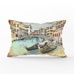 - Rh-Dik-170-Gorsel1 - Realhomes Venedik Temalı Dijital Baskılı Dekoratif Dikdörtgen Yastık Kırlent Kılıfı Realhomes