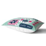 Baykuş Resimli Dijital Baskılı Dekoratif Dikdörtgen Yastık Kırlent Kılıfı Realhomes