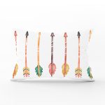 Renkli Oklar Modern Dijital Baskılı Dikdörtgen Kırlent Kılıfı Realhomes