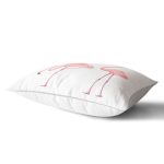 Pembe Flamingo Desenli Dijital Baskılı Dikdörtgen Yastık Kırlent Kılıfı Realhomes