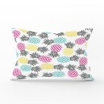 - Rh-Dik-2013-Gorsel1 - Realhomes Renkli Ananas Desenli Dijital Baskılı Dikdörtgen Yastık Kırlent Kılıfı Realhomes