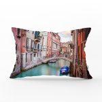 Venedik Temalı Dijital Baskılı Dekoratif Dikdörtgen Yastık Kırlent Kılıfı Realhomes