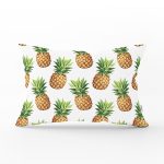 Ananas Desenli Dijital Baskı Dekoratif Dikdörtgen Yastık Kırlent Kılıfı Realhomes