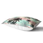 Livense Palmiye Yaprakları Özel Tasarım Dikdörtgen Yastık Kırlent Kılıfı Realhomes