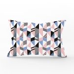 Modern Geometrik Desenli Dijital Baskılı Dikdörtgen Yastık Kırlent Kılıfı Realhomes