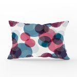 Livense Renkli Yuvarlak Desenli Dikdörtgen Yastık Kırlent Kılıfı Realhomes
