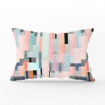 Renkli Boyama Dijital Baskılı Modern Dikdörtgen Yastık Kırlent Kılıfı Realhomes