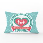 My Family Dijital Baskılı Dekoratif Dikdörtgen Yastık Kırlent Kılıfı Realhomes