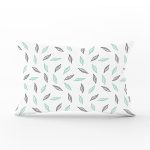 - Rh-Dik-2072-Gorsel1 - Realhomes Beyaz Temalı Yaprak Desenli Dijital Baskılı Modern Dikdörtgen Yastık Kılıfı Realhomes