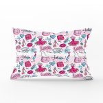 Fashion Aksesuar Desenli Dijital Baskılı Dikdörtgen Yastık Kırlent Kılıfı Realhomes