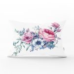 Livense Özel Tasarım Çiçek Desenli Dijital Baskılı Dikdörtgen Kırlent Kılıfı Realhomes