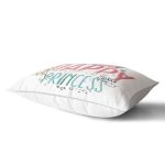 Happy Prıncess Yazı Desenli Dijital Baskılı Modern Dikdörtgen Kırlent Kılıfı Realhomes