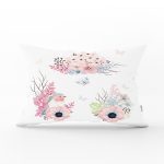 Özel Tasarım Kuş Desenli Dijital Baskılı Modern Dikdörtgen Kırlent Kılıfı Realhomes