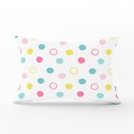 Renkli Puantiyeli Dijital Baskılı Dekoratif Dikdörtgen Kırlent Kılıfı Realhomes