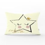 - Rh-Dik-2116-Gorsel1 - Realhomes  Modern Yıldız Desenli Dijital Baskılı Dekoratif Dikdörtgen Yastık Kılıfı Realhomes