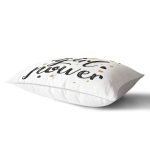 Gırl Power Yazı Desenli Dijital Baskılı Modern Dikdörtgen Yastık Kılıfı Realhomes