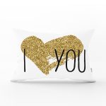 I Love You Aşk Temalı Dijital Baskılı Modern Dikdörtgen Kırlent Kılıfı Realhomes