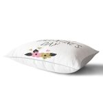 Happy Valentınes Day Yazılı Dijital Baskılı Dikdörtgen Kırlent Kılıfı Realhomes