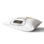 Love Kalp Desenli Dijital Baskılı Dekoratif Dikdörtgen Yastık Kılıfı Realhomes