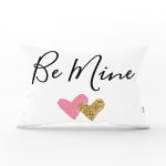 Be Mine Kalp Desenli Dijital Baskılı Modern Dikdörtgen Kırlent Kılıfı Realhomes