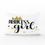 Prıncess Girl Dijital Baskılı Dekoratif Dikdörtgen Yastık Kırlent Kılıfı Realhomes