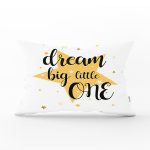 - Rh-Dik-2133-Gorsel1 - Realhomes Dream Big Little One Yazılı Yıdız Desenli Dijital Baskılı Dikdörtgen Kırlent Kılıfı Realhomes