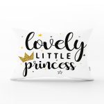 Lovely Lıttle Prıncess Yazılı Dijital Baskılı Modern Dikdörtgen Yastık Kılıfı Realhomes