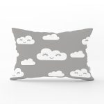 - Rh-Dik-2140-Gorsel1 - Realhomes Gri Zeminli Bulut Motifli Dijital Baskılı Dekoratif Dikdörtgen Kırlent Kılıfı Realhomes