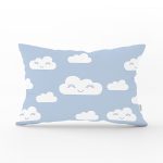- Rh-Dik-2142-Gorsel1 - Realhomes Mavi Zeminli Bulut Temalı Dijital Baskılı Modern Dikdörtgen Yastık Kılıfı Realhomes