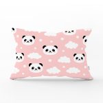 - Rh-Dik-2144-Gorsel1 - Realhomes Pembe Zeminli Panda Resimli Dijital Baskılı Dikdörtgen Kırlent Kılıfı Realhomes