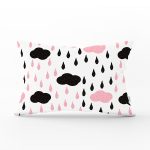 Renkli Bulut Desenli Dijital Baskılı Dekoratif Dikdörtgen Kırlent Kılıfı Realhomes