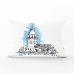 İstanbul Desenli Dijital Baskılı Dekoratif Dikdörtgen Yastık Kırlent Kılıfı Realhomes