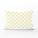 Sarı Puantiyeli Dijital Baskılı Dekoratif Dikdörtgen Yastık Kırlent Kılıfı Realhomes