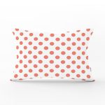 Yavru Ağzı Puantiyeli Dijital Baskılı Dekoratif Dikdörtgen Yastık Kılıfı Realhomes