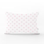 Pudra Puantiyeli Dijital Baskılı Dekoratif Kırlent Dikdörtgen Yastık Kılıfı Realhomes