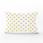 Hardal Renkli Puantiyeli Dijital Baskılı Modern Dikdörtgen Yastık Kılıfı Realhomes