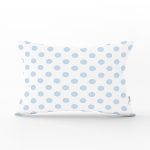 Mavi Puantiyeli Dijital Baskılı Dekoratif Dikdörtgen Kırlent Kılıfı Realhomes