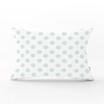 Açık Mavi Puantiyeli Dijital Baskılı Modern Dikdörtgen Kırlent Kılıfı Realhomes