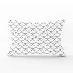 Gri Geometrik Desenli Dijtal Baskılı Dekoratif Dikdörtgen Kırlent Kılıfı Realhomes