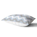 Mavi Gri Zigzag Desenli Dijital Baskılı Dekoratif Dikdörtgen Yastık Kılıfı Realhomes