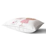 Sevimli Kız Motifli Dijital Baskılı Dekoratif Dikdörtgen Yastık Kırlent Kılıfı Realhomes