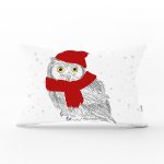 Baykuş Desenli Dijital Baskılı Dekoratif Dikdörtgen Yastık Kırlent Kılıfı Realhomes