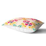 Krem Zeminli Geometrik Dijital Baskılı Dikdörtgen Yastık Kırlent Kılıfı Realhomes