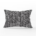 - Rh-Dik-2233-Gorsel1 - Realhomes Siyah Beyaz Çizgili Dijital Baskılı Dekoratif Dikdörtgen Kırlent Kılıfı Realhomes