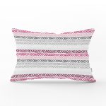 Renkli Zigzag Motifli Dijital Baskılı Kırlent Dikdörtgen Yastık Kılıfı Realhomes